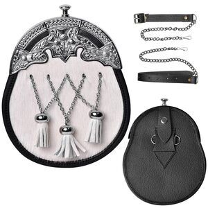 9888 Highland Redstone Sporran Kilt For Men Premium Leather Quality Scottish